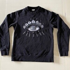 Kenzo Paris black embroidered eye sweatshirt. XS but fit like small/medium.